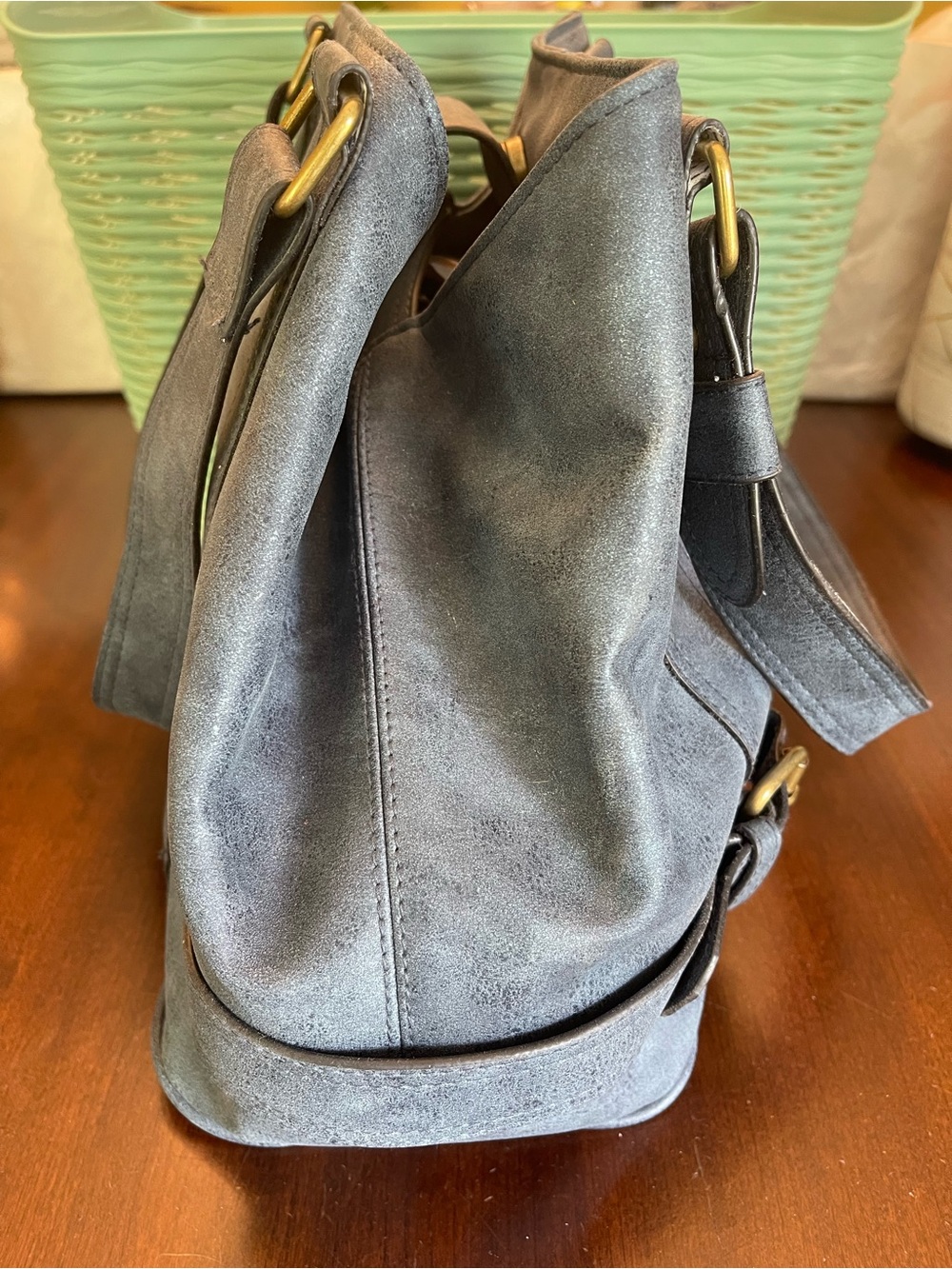 NWT Minicci Denim Blue Colored Shoulder Bag / Purse. - Picture 7 of 13